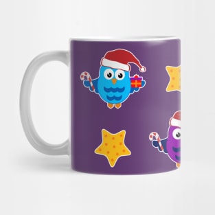 Happy Christmas Owls Mug